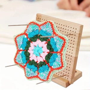 Crochet Knitting Block Board, Wood, Metal Rod, Various Sizes, Blocking Pad, Knitting Blocker, Yarn Weaving Accessory, Fiber Arts Crocheting