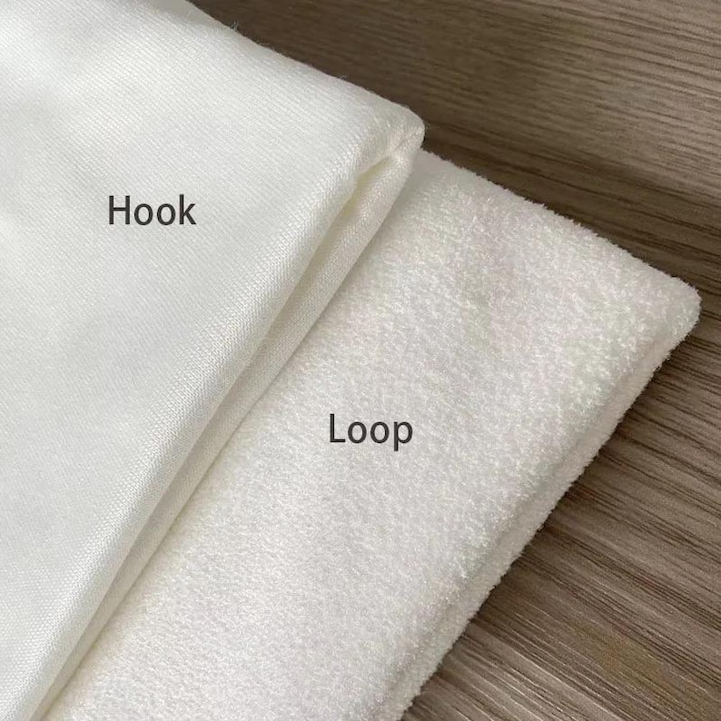 Kardborretyg, polyester, bomull, vitt tyg, självhäftande baksida, mjuka gör-det-själv-tillbehör för babykläder, miljövänliga bild 2