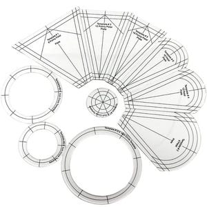 Quilting Templates, 10Pcs, Acrylic Plastic, Different Style, Free Motion Sewing Ruler, DIY Craft Drawing Sewing Tool, Cutting Patchwork Rule