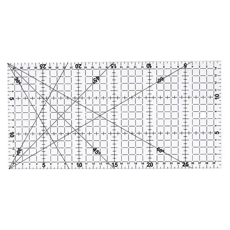 Printable Craft Ruler Grid Patchwork Ruler, Plastic, Double Colored Grid Lines, Quilting Tools ...