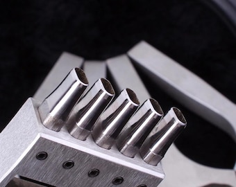 Strumento per punzonatura della pelle, acciaio inossidabile, varie dimensioni, pezzo di ricambio per denti ovali, punzonatrice per cinturini di orologi, taglierina per occhielli
