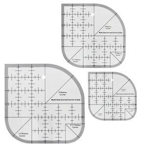 Regla de acolchado, acrílica, varios tamaños, esquinas curvas, corte de tela, herramientas para patchwork, plantilla de costura, plantilla para manualidades, accesorios de dibujo