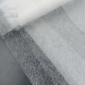 Fusible Interlining Fabric, Lightweight Double-Sided Iron-On Non-Woven Adhesive Batting, Sewing Stabilizer, Quilting DIY Crafts Interfacing