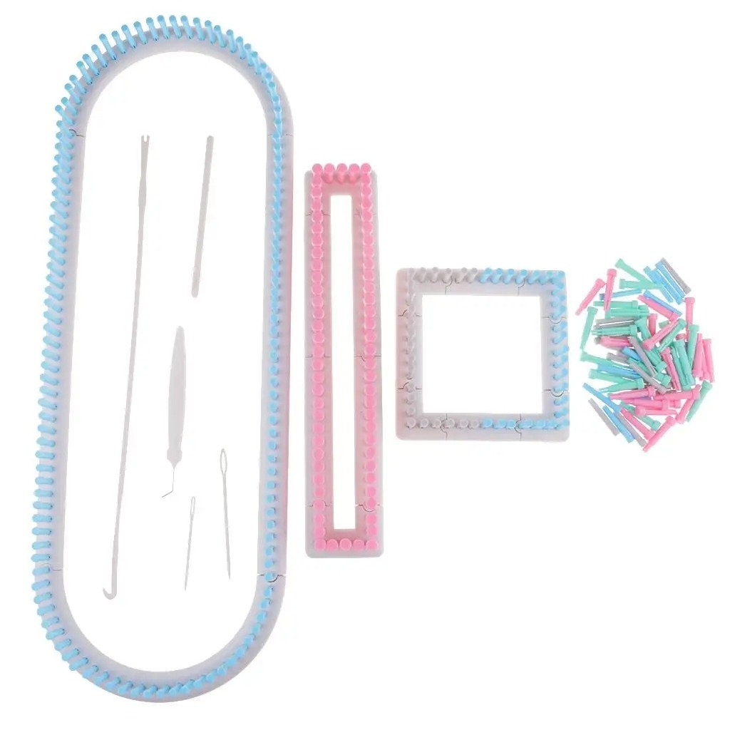 Rectangle Round DIY Knitting Loom Scarf Sweater Ha... - Grandado