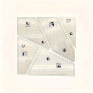 Reglas de acolchado, 3/4/5 piezas, acrílico transparente, plantillas de corte de tela, varios estilos, patrón de patchwork creativo, accesorios de costura DIY