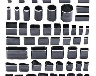 Leather Hole Punch Set, 24-55Pcs, Steel, Various Sizes, Different Styles, Multiple Shapes, Hollow Punch Cutters, Leathercraft Punching Tools