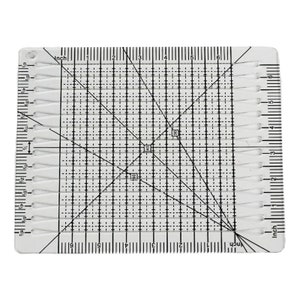 Righello per patchwork, acrilico trasparente, guida di taglio scanalata, accessorio per punto croce, essenziale per il cucito, modello leggibile, display con scala precisa
