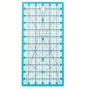 Quilting Ruler, Transparent Acrylic, Reversible Slip-Resistant Measuring Tool, Cross-Stitch Accessory, Crafts Cutting Guide Sewing Essential