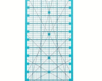 Quilting Ruler, Transparent Acrylic, Reversible Slip-Resistant Measuring Tool, Cross-Stitch Accessory, Crafts Cutting Guide Sewing Essential