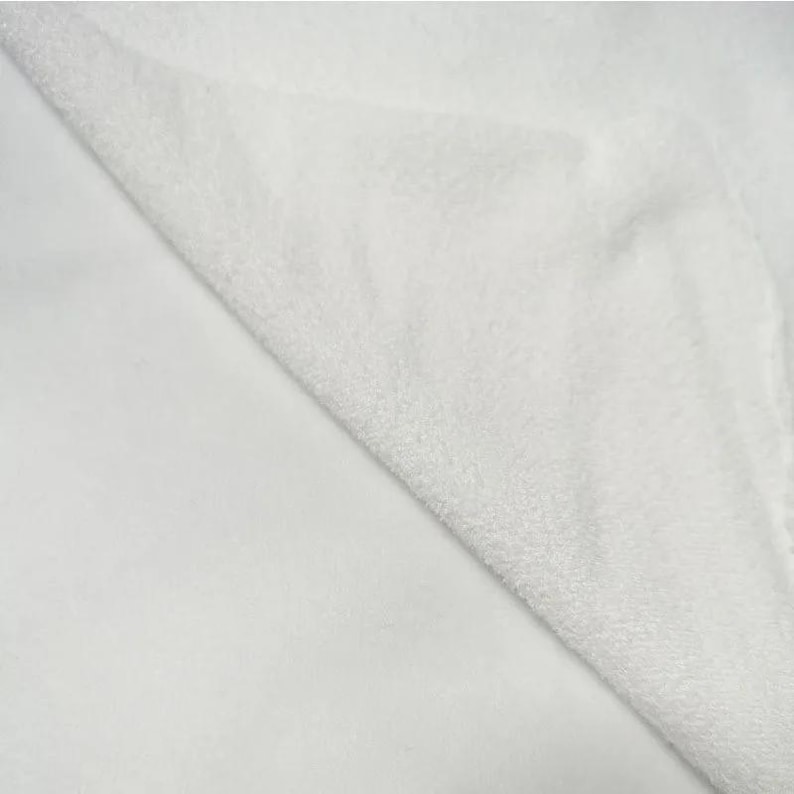 Kardborretyg, polyester, bomull, vitt tyg, självhäftande baksida, mjuka gör-det-själv-tillbehör för babykläder, miljövänliga bild 9
