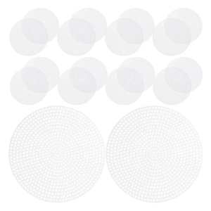 20 Stück Canvas-Blätter, runde Kunststoffmaschen, Kreuzstich-Gitterbretter, wiederverwendbare Handwerkskreis-Schablonen, Heimschmuck, Dekoration, Basteln