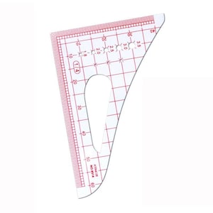 Régua de escala multifuncional para confecção de moldes triangulares, ferramenta de medição para aprendizado de design de vestuário e artes plásticas, kit para desenho de moldes de costura.