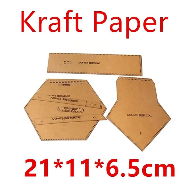 Crossbody Bag Sewing Pattern, 6pcs, Kraft Paper Stencil Template, Pre