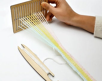 Telaio per maglieria rettangolare in plastica, sciarpa, cappelli, strumenti per creare uncinetto fai da te, amanti dell'artigianato fatto a mano - 26/36/47/58 cm di lunghezza per principianti  15