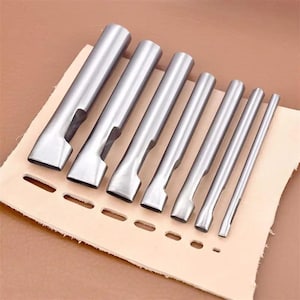 Leder Locher, Stahl, verschiedene Größen, ovale Form hohl, Ledertasche / Schuhe / Gürtelband Bohrwerkzeug, DIY Craft Cutter Kit
