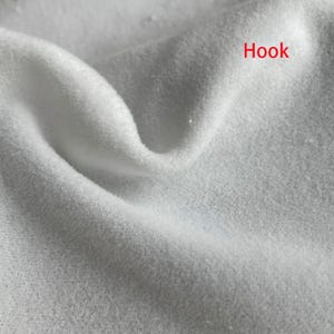 Kardborretyg, polyester, bomull, vitt tyg, självhäftande baksida, mjuka gör-det-själv-tillbehör för babykläder, miljövänliga Hook