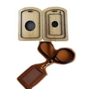 Fustella per porta tessere, 2 pezzi, legno, lama in acciaio giapponese, coltello per foratura cava, modello in pelle, taglierino per stencil, utensili per punzonatura artigianale per portafogli
