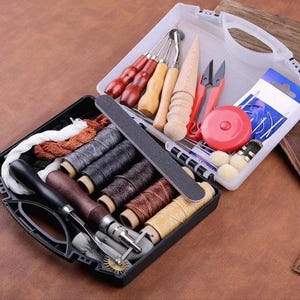 27/21/23pcs Leathercraft Tool Kit, Leather Working Tools Set, Custom Storage Bag, Cutting, Punching Sewing Accessories, Stitching Essentials