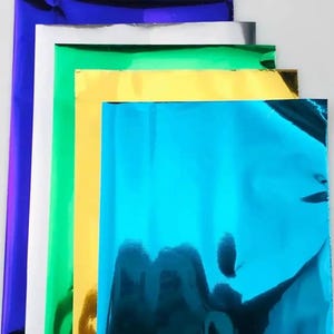 Foil Transfer Sheets, 50/100Pcs, Multiple Color, Cricut Maker, Graphtec Silhouette Cameo No Heat Required Card Making, Scrapbooking Material