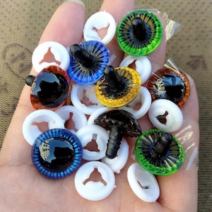 3D Laser Doll Safety Eyes, 20pcs, Plastic, Various Sizes, Colorful Glitter, DIY Amigurumi Crochet Knitting Toys, Plush Stuffed Animal Making