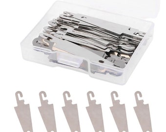 Needle Threaders, 60Pcs, Stainless Steel, Cross Stitch Threading, Embroidery Accessories, With Clear Box Storage, Portable Sewing Essentials
