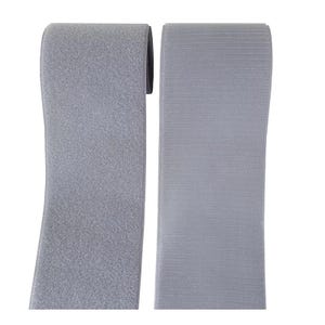 Hook Loop Fastener Tape, Wide Gray Polyester Nylon, No Adhesive Sewing Tape, Clothing Garments Bag Craft Sticker Strap, Couture Strip Cloth