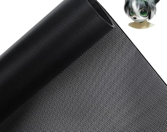 ファースーツアイメッシュ、ブラックPVCプラスチック、防水印刷可能、ネットシート、コスプレ小道具製作材料、コスチュームクラフト、DIY換気パネル