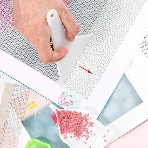 Righello Diamantato 5D Per Pittura Con Diamanti - Griglia Metallo 408 Fori, Accessorio Fai Da Te - Foto 8