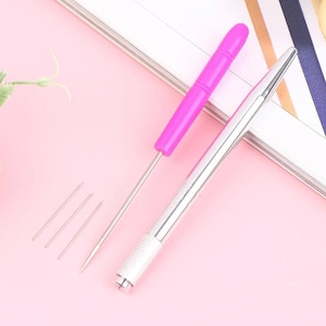 Doll Hair Re-root Needle Kit, 5Pcs, Stainless Steel, Reborn Baby Hair Rooting Tool Set, Toy Repainting Wig Making Accessory, Toupee Crafting
