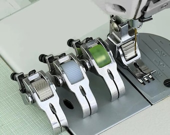 Universeller Lederrollenrad-Nähfuß für Industrienähmaschinen, dickes schweres Material Stoff Kleidung Ersatzzubehör Werkzeug