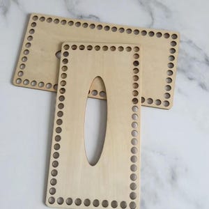2 Stück Holzboden, DIY-Serviettenhalter-Gewebeboxen, Hauptspeicherprojekte Laser-Cut-Sperrholzhandwerk, Organizer-Herstellung, Bastelmaterial