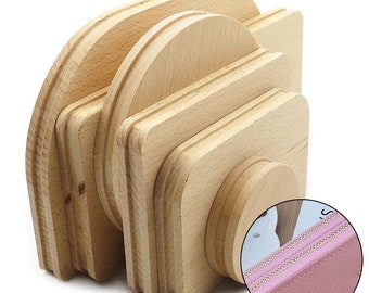 6 Kinds Leather Craft Bag Wallet Zipper Install Mold Model, Pattern Tool, Sewing Stitch Carving Stamping Knife Cut Auxiliar Installer Tools