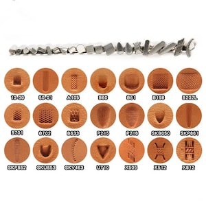 Herramienta para tallar cuero, aleación, varios patrones, sello de relieve, artesanía en cuero, bolso, cinturón, billetera, impresión de diseño decorativo, accesorios de estampado