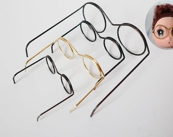 DIY Doll Glasses Accessories, 5Pcs, Round Metal Frame, Ball-Jointed Fashion Plush Toy Dress Up Making Materials, Project Crafting Essentials
