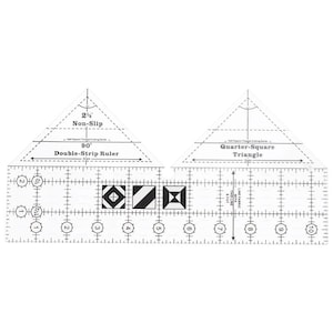 Quiltliniaal, transparant acryl, 90 graden dubbele strook, driehoekquiltsjabloon, antislipontwerp, doe-het-zelf stoffen doek snijden naaihulpmiddel