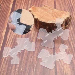 Herramienta para instalar cremalleras de cuero, acrílico transparente, plantillas, accesorios para el tratamiento de esquinas de billeteras de cuero, esencial para costura artesanal