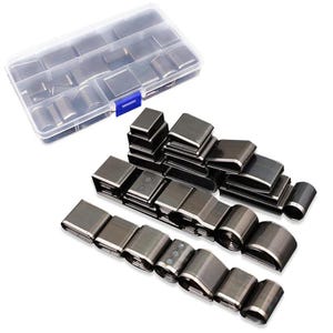 Leather Hollow Punch Cutter Set, 18/24/39/52/55-Piece, High-Speed Steel, Various Style, Different Sizes, DIY Leathercraft Belt Phone Holster