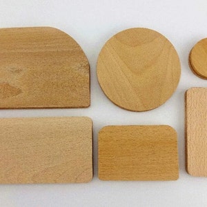 Molde para artesanía en cuero, bloque de madera, opciones de formas múltiples, herramienta para instalar cremalleras en bolsos y billeteras, kit de costura, accesorios para estampar, tallar y coser