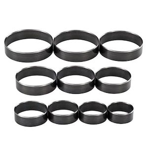 10pcs Leather Hole Punch Die Set, Carbon Steel, Round Shape Template, Various Sizes, Foam, Paper Fiberboard Circle Cutter, DIY Craft Project
