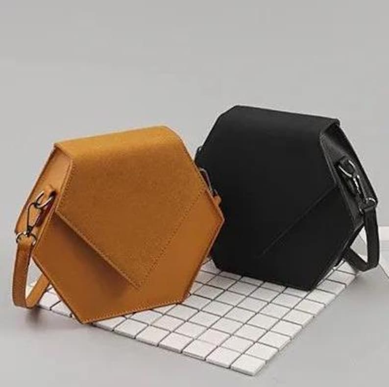 Crossbody Bag Sewing Pattern, 6pcs, Kraft Paper Stencil Template, Pre