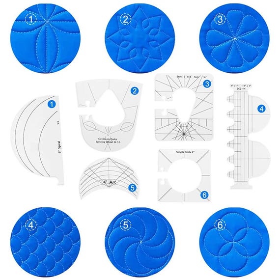 Meanders Rulers Free Motion Quilting Rules Quilt Templates Using Quilting Templates ...