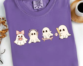Retro Pink Ghost Collage PNG, Halloween Spooky Season (Digital Download)