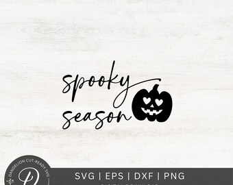 Halloween Spooky Season Pumpkin (svg, png, dxf, eps) (Digital Download)