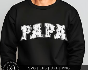 Papa Arched Distressed SVG, Father's Day Cut File (Digital Download)