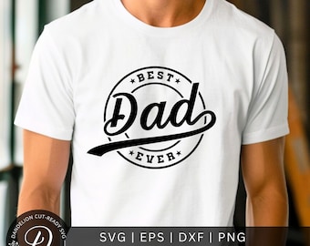 El mejor papá del mundo SVG, archivo de corte para el Día del Padre (descarga digital)