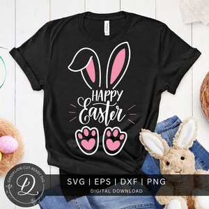 Easter Bunny SVG Cut File, Bunny Shirt SVG, Family Bunny Shirts PNG, Bunny Ears Svg, Happy Easter Svg, Easter Cricut File, Kids Easter Svg.