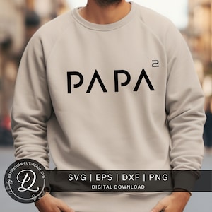 Papa SVG Bundle, Father's Day SVG, Papa Svg Cut File, Papa Shirt Svg, Papa Squared PNG, Dad Cricut Svg File, Papa Svg, Digital Download.
