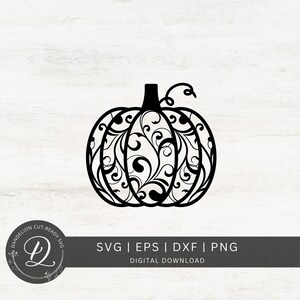 Blommig pumpa SVG, höst Halloween klippfil (digital nedladdning)