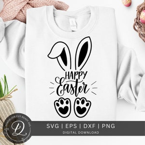 Easter Bunny SVG Cut File, Bunny Shirt SVG, Family Bunny Shirts PNG, Bunny Ears Svg, Happy Easter Svg, Easter Cricut File, Kids Easter Svg.