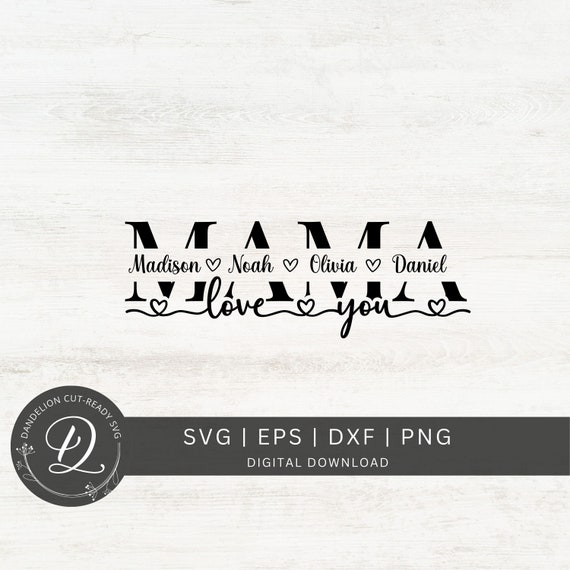 Mama Name Frame SVG, Mother's Day Gift (digital Download) - Etsy